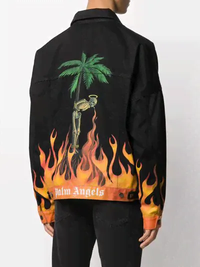 Palm Angels джинсовая куртка Flames PMYE006R205620177688 (lpn5959958)-3