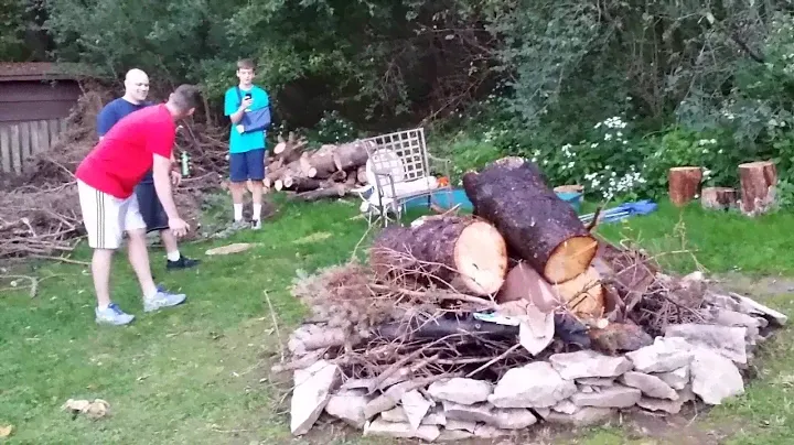 Bonfire Gasoline Fire Fail explosion! Dumb yet funny!