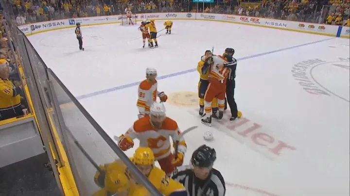 Rough stuff from the Nashville Predators vs Calgary Flames game (2022 NHL)