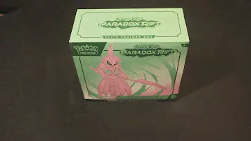 Pokemo Scarlet and Violet Paradox Rift Elite Trainer Box (Iron Valiant) Unboxing