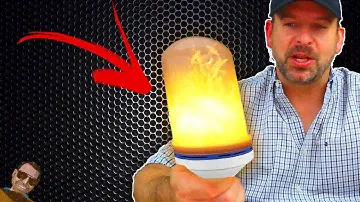 Watch as we turn our house into a fiery inferno with the new LED flame bulb.