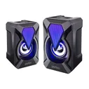 Акустическая система 2.0 Perfeo "FLAMES", 2.0, мощность 2х3 Вт, USB, чёрн, Game Design, LED подсветка 7 цв (PF_4439)