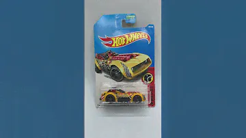 Hot Wheels Piledriver HW Flames ~ Yellow Diecast Car