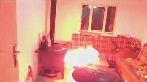 Idiot Uses Gasoline to Burn Heating Stove