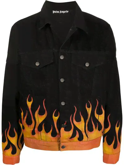 Palm Angels джинсовая куртка Flames PMYE006R205620177688 (lpn5959958)-1