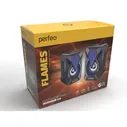 «FLAMES», колонки 2.0, мощность 2х3 Вт, чёрные, USB