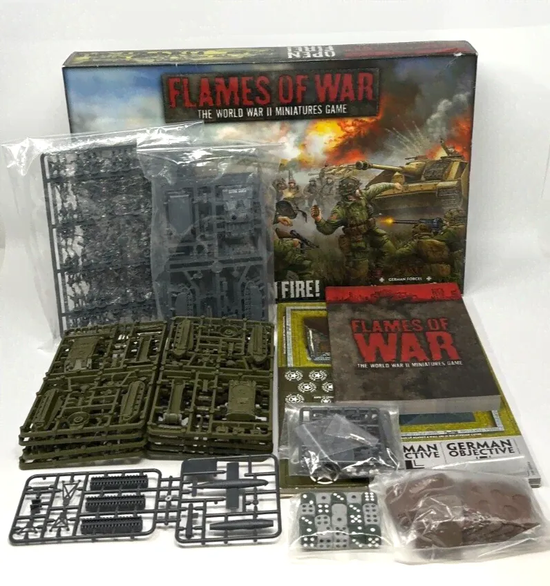 Flames of War: Open Fire Starter Box - OPEN BOX COMPLETE UNPUNCHED